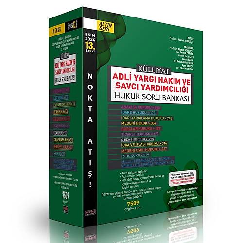 K�LL�YAT Adli Hakim ve Savc� Yard�mc�l��� Hukuk Soru Bankas� Sava� Yay�nlar� Ekim 2024