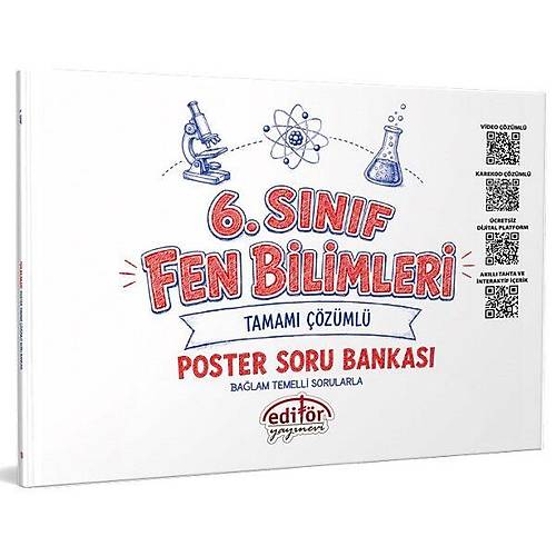 Edit�r 6. S�n�f Fen Bilimleri Poster Soru Bankas� ��z�ml� Edit�r Yay�nlar�