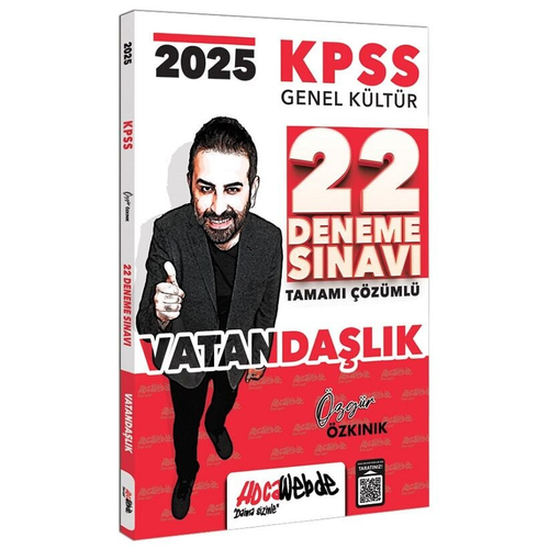 HocaWebde Yay�nlar� 2025 KPSS Vatanda�l�k Tamam� ��z�ml� 22 Deneme