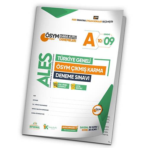 2025 ALES �SYM Ar�ivi Karma Kara Kutu ��km�� Soru T�rkiye Geneli D. ��z�ml� Deneme 10/9.Kitap��k �nformal Yay�nlar�