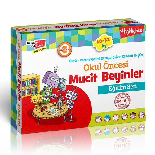 Yeni M�fredat Okul �ncesi Mucit Beyinler E�itim Seti 60-72 Ay