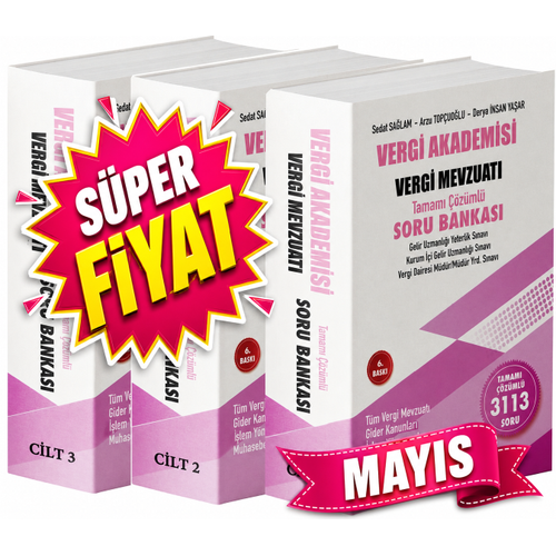 S�per Fiyat!!! Vergi Akademisi Vergi Mevzuat� Tamam� ��z�ml� �zg�n Soru Bankas� MAYIS 2026