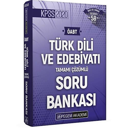 Pegem 2020 KPSS ÖABT Türk Dili ve Edebiyatı Tamamı Çözümlü Soru Bankası