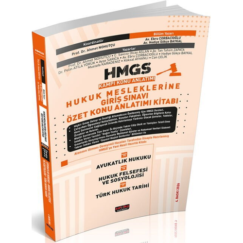 Sava� Yay�nevi HMGS �zet Konu Anlat�m� Avukatl�k Hukuku Hukuk Felsefesi ve Sosyolojisi T�rk Hukuk Tarihi �ubat 2026 4. Bask�
