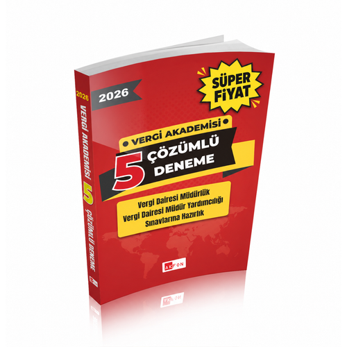 S�PER F�YAT!! Vergi Akademisi ��z�ml� 5 Deneme May�s 2026