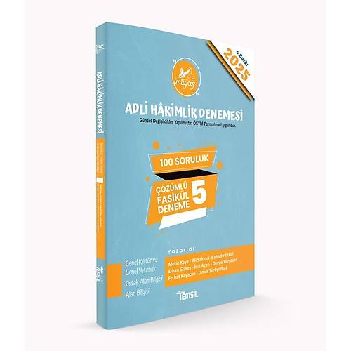 �mtiyaz Adli H�kimlik S�nav� ��z�ml� 5 Deneme 2025