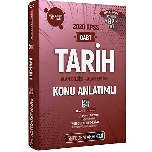 Pegem 2020 KPSS ABT Tarih Video Destekli Konu Anlatml