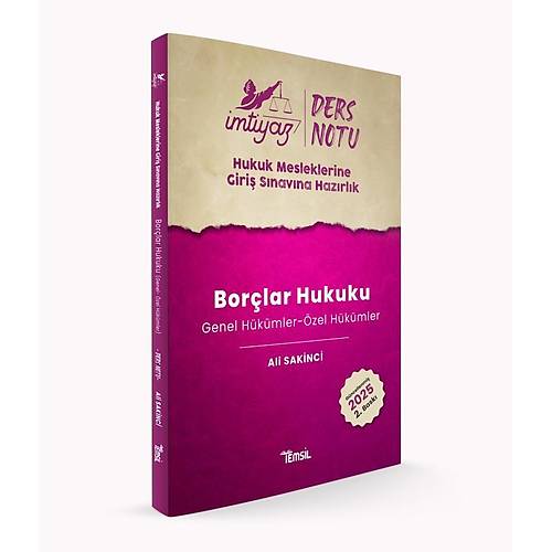 HMGS Bor�lar Hukuku Genel H�k�mler - �zel H�k�mler AL� SAK�NC� Temsil Kitap