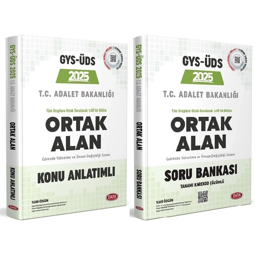 Data 2025 GYS �DS Adalet Bakanl��� Ortak Alan Konu + Soru 2 li Set G�revde Y�kselme �nvan De�i�ikli�i Data Yay�nlar�