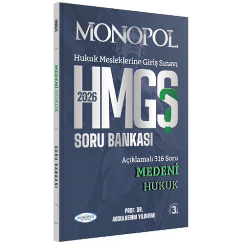 Monopol Yay�nlar� 2026 HMGS Medeni Hukuk Soru Bankas� Abdulkerim Y�ld�r�m