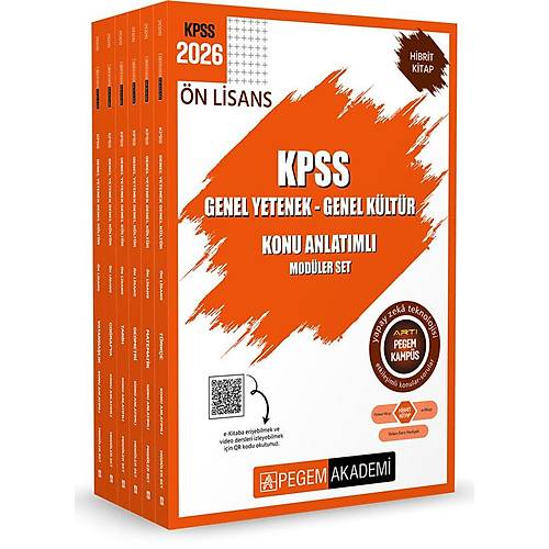 Pegem 2026 KPSS �n Lisans Konu Anlat�ml� Mod�ler Set Genel Yetenek Genel K�lt�r (6 Kitap)