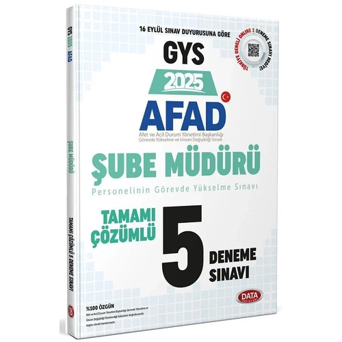 Data 2025 GYS AFAD ube Mdr 5 Deneme zml Grevde Ykselme Data Yaynlar