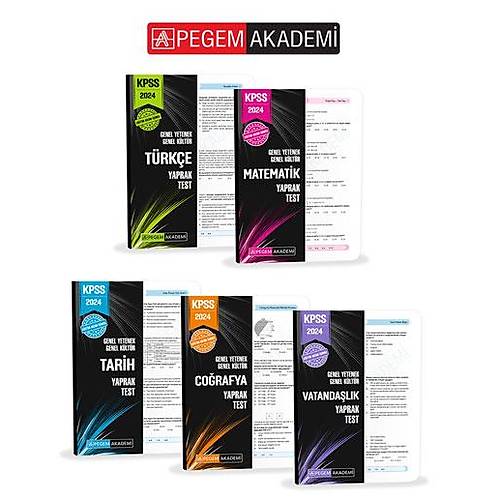 Pegem Akademi 2024 Kpss Genel Kltr Genel Yetenek Yaprak Test Seti (5 Yaprak Test)