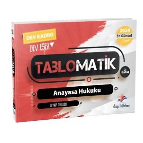 Dizgi Kitap Tablomatik Anayasa Hukuku 2024
