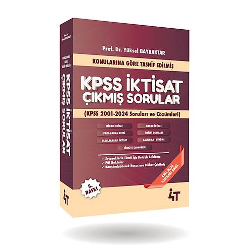 Konulara G�re KPSS A Grubu �ktisat 2001-2024 ��km�� Sorular 4T Yay�nlar� 2025