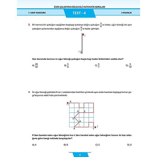 7. S�n�f Zihin �al��t�ran E�lenceli Kanguru Matematik Sorular� Dikkat At�lyesi Yay�nlar�