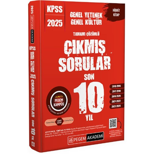 Pegem Yaynlar 2025 KPSS Genel Yetenek Genel Kltr Son 10 Yl km Sorular zml