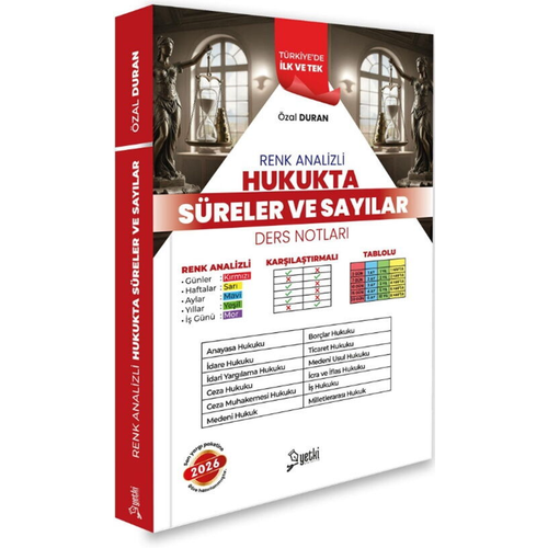 Yetki Yay�nlar� 2026 Hukukta Renk Analizli S�reler Say�lar Ders Notlar�