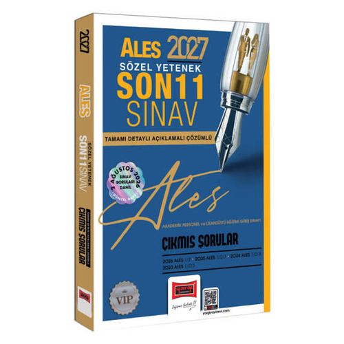 Yarg� Yay�nlar� 2027 ALES S�zel Yetenek Son 11 S�nav Tamam� ��z�ml� ��km�� Sorular 2 A�ustos S�nav Sorular� Dahil