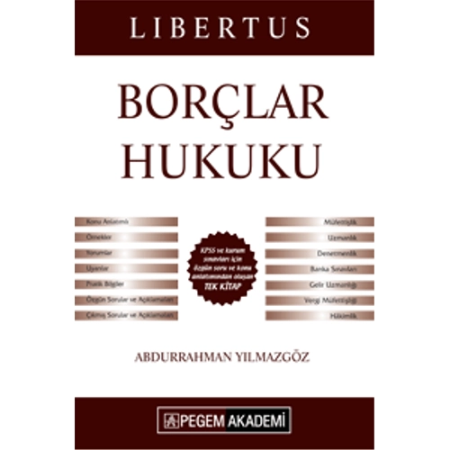 KPSS A Libertus Bor�lar Hukuku Konu Anlat�m� Pegem Akademi Yay�nlar�