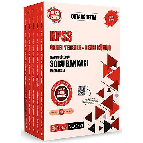 Pegem 2026 KPSS Lise Orta��retim Soru Bankas� ��z�ml� Mod�ler Set Pegem Akademi Yay�nlar�