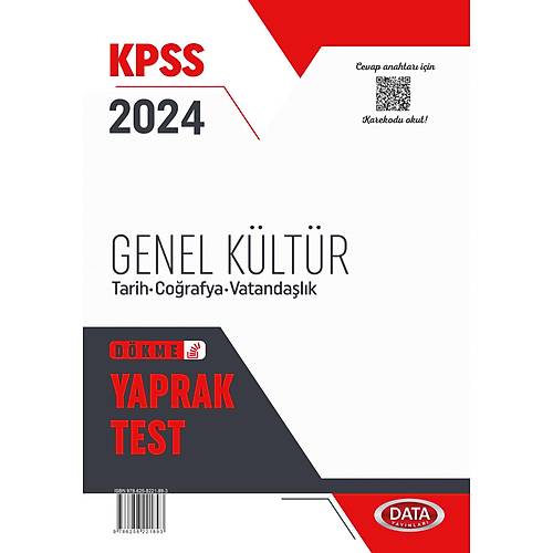 DATA YAYINLARI 2024 KPSS GENEL K�LT�R YAPRAK TEST