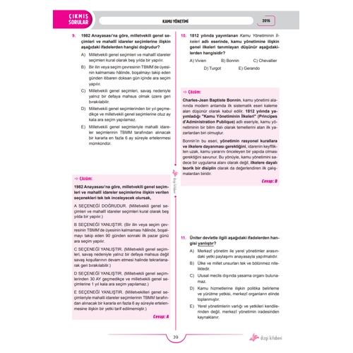 Dizgi Kitap 2026 KPSS A Kamu Y�netimi Son 12 Y�l Tamam� ��z�ml� Orijinal ��km�� Sorular (2014-2025)
