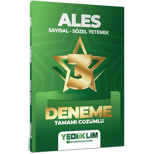 Yediiklim 2027 ALES 3 Y�ld�z Deneme ��z�ml� Yediiklim Yay�nlar�