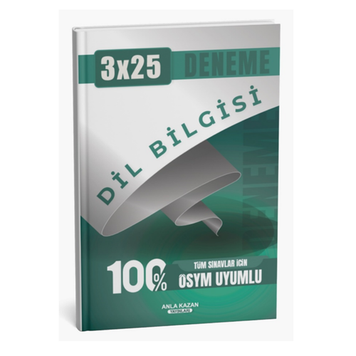 T�m S�navlar ��in 3x25 Dil Bilgisi Deneme Anla Kazan Yay�nlar�