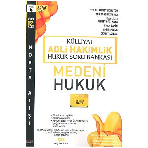 SPER FYAT KLLYAT Medeni Hukuk Soru Bankas Adli Hakimlik 2021