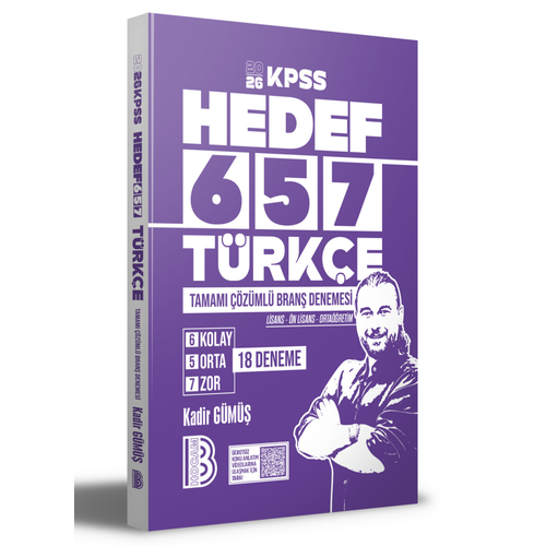 Benim Hocam Yay�nlar� 2026 KPSS T�rk�e Tamam� ��z�ml� 18 deneme Kadir G�m��