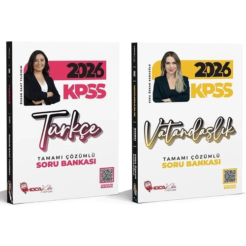 Hoca Kafas� 2026 KPSS T�rk�e + Vatanda�l�k Soru Bankas� 2 li Set - �znur Saat Y�ld�r�m, Esra �zkan Karao�lu Hoca Kafas� Yay�nlar�
