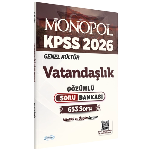 Monopol 2026 KPSS Vatanda�l�k Soru Bankas� ��z�ml� Monopol Yay�nlar�