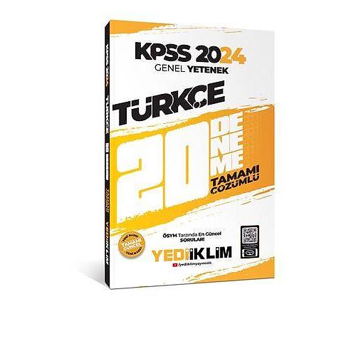Yediiklim Yaynlar 2024 KPSS Genel Yetenek Trke Tamam zml 20 Deneme