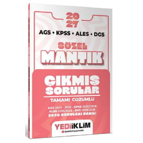 Yediiklim 2027 KPSS MEB-AGS ALES DGS S�zel Mant�k ��km�� Sorular ��z�ml� Yediiklim Yay�nlar�