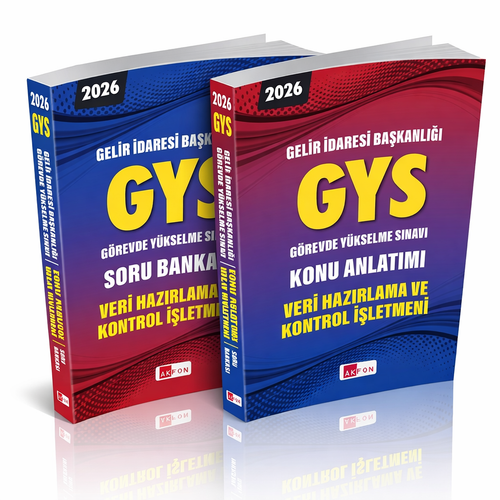 Gelir �daresi Ba�kanl��� GYS Veri Haz�rlama ve Kontrol ��letmeni Konu Anlat�m� ve Soru Bankas� Seti