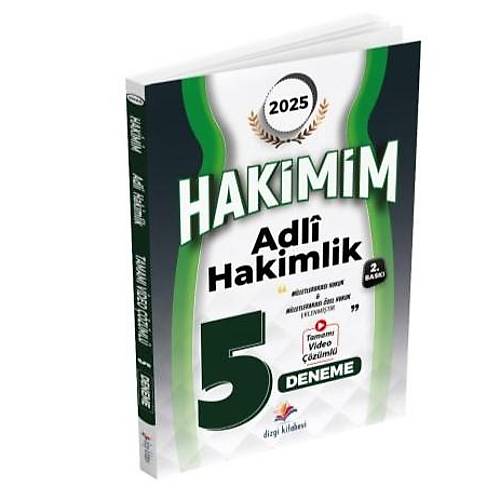 Dizgi Kitap 2025 Hakimim Adli Hakimlik Tamam� Video ��z�ml� 5 Deneme S�nav� 2. Bask�