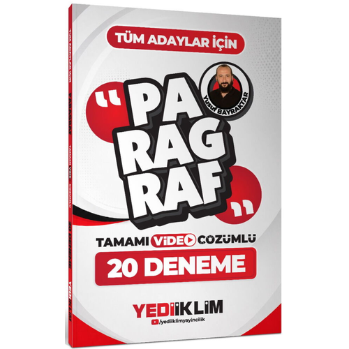 Yediiklim Yay�nlar� AGS KPSS ALES DGS YKS T�m Adaylar ��in Paragraf Tamam� Video ��z�ml� 20 Deneme Yusuf Bayraktar