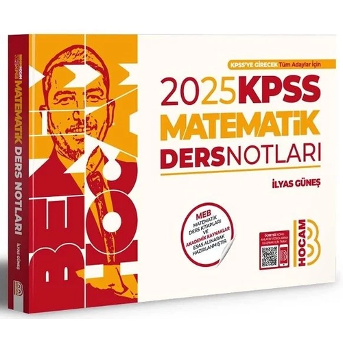 Benim Hocam 2025 KPSS Matematik Ders Notlar - lyas Gne Benim Hocam Yaynlar