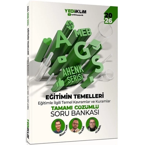 Yediiklim 2026 MEB-AGS E�itimin Temelleri Soru Bankas� ��z�ml� Ahenk Serisi - B�lent Tan�k, Can K�ni, Ali Birol Yediiklim Yay�nlar�