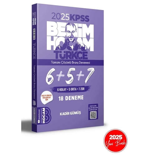 2025 KPSS T�rk�e Tamam� ��z�ml� 6+5+7 Deneme Benim Hocam Yay�nlar�