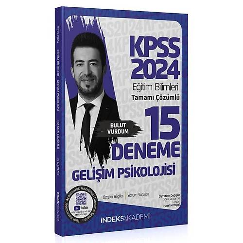 ndeks Akademi 2024 KPSS Eitim Bilimleri Geliim Psikolojisi 15 Deneme zml - Bulut Vurdum ndeks Akademi Yaynclk