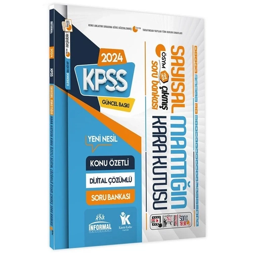 nformal Yaynlar 2024 KPSS Saysal Mantn Kara Kutusu km Sorular Soru Bankas