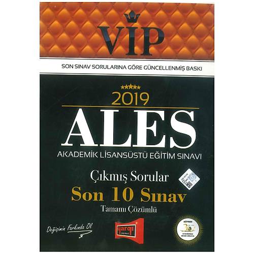 Yarg Yaynlar 2019 ALES VIP Son 10 Snav Tamam zml km Sorular