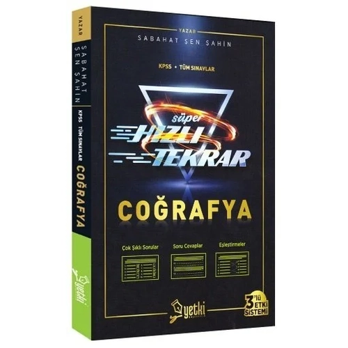 Yetki Yay�nlar� 2024 KPSS Co�rafya S�per H�zl� Tekrar