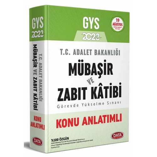 Data Yaynlar 2023 GYS Adalet Bakanl Mbair ve Zabt Katibi Konu Anlatml