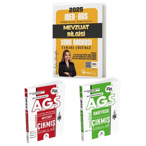 Hoca Kafas� + Dizgi 2025 MEB-AGS Mevzuat Bilgisi + Anayasa Soru Bankas� + ��km�� Sorular 3 l� Set - Esra �zkan Karao�lu Hoca Kafas� + Dizgi Kitap Yay�nlar�