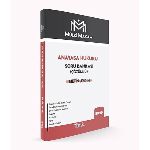 Temsil Kitap M�LK� MAKAM Anayasa Hukuku Soru Bankas� (��z�ml�)