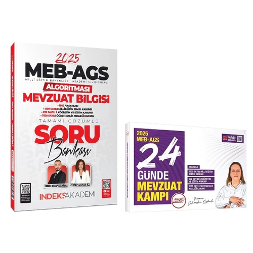 �ndeks + Hangi KPSS 2025 MEB-AGS Akademisi 24 G�nde Mevzuat Kamp� + Soru Bankas� 2 li Set - Emrah Vahap �zkaraca, Zeynep Salman ��li �ndeks Akademi + Hangi KPSS Yay�nc�l�k