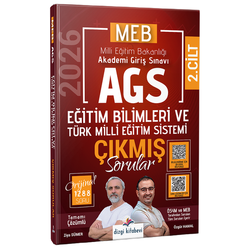 Dizgi Kitap 2026 MEB AGS Tamam� Video ��z�ml� E�itim Bilimleri ve T�rk Milli E�itim Sistemi ��km�� Sorular 2. Cilt Ziya S�mer �zg�r Hamal